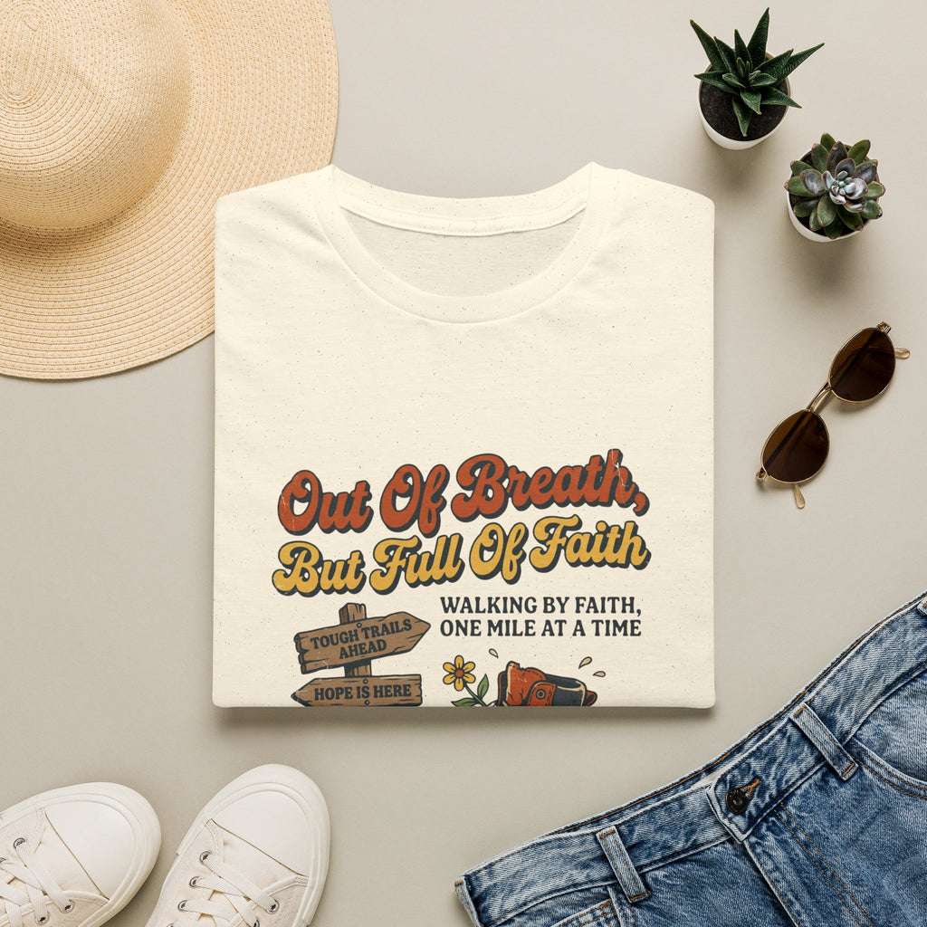 Out of Breath But Full of Faith Walking/ Hiking T Shirt
