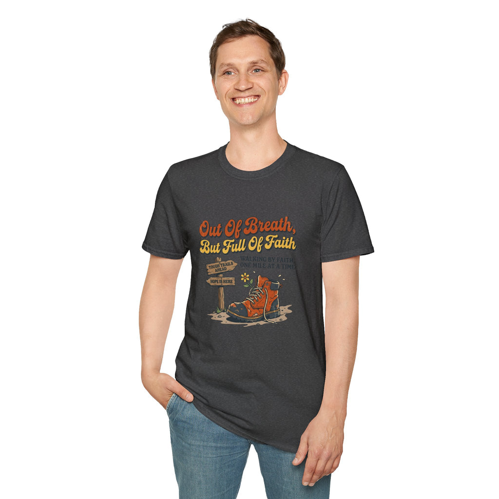 Out of Breath But Full of Faith Walking/ Hiking T Shirt