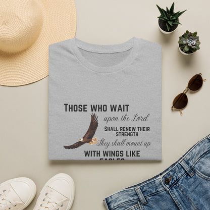 Those Who Wait Upon the Lord T-Shirt — Isaiah Eagles Faith Tee