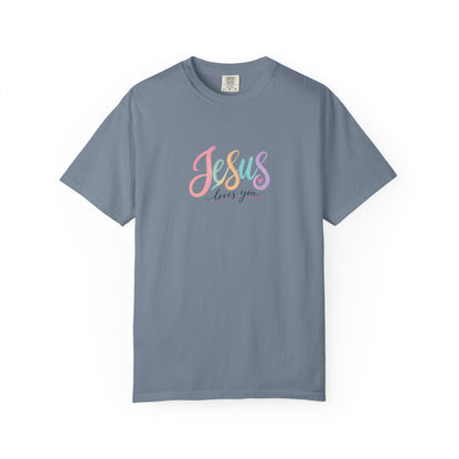 Jesus Loves You Pastel Rainbow T-Shirt