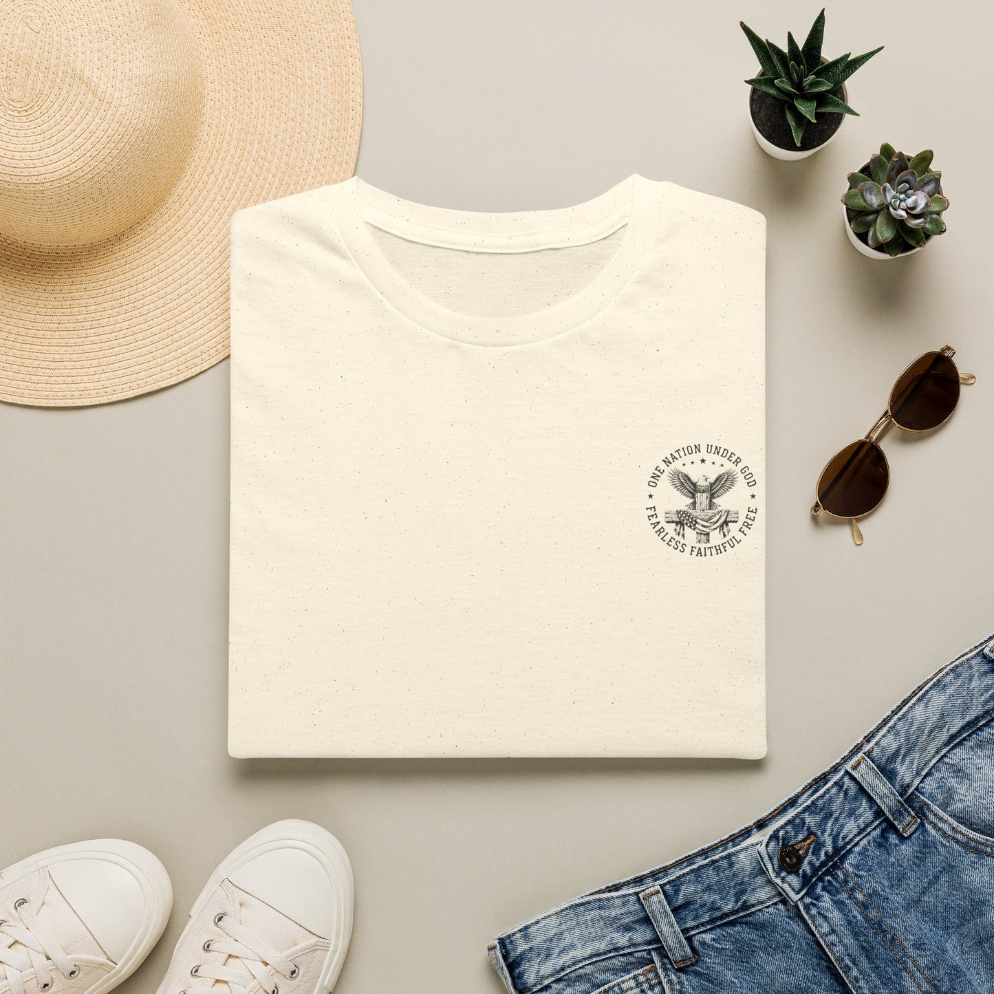 American Eagle Chest Logo T-Shirt — Minimalist Patriotic Graphic Tee
