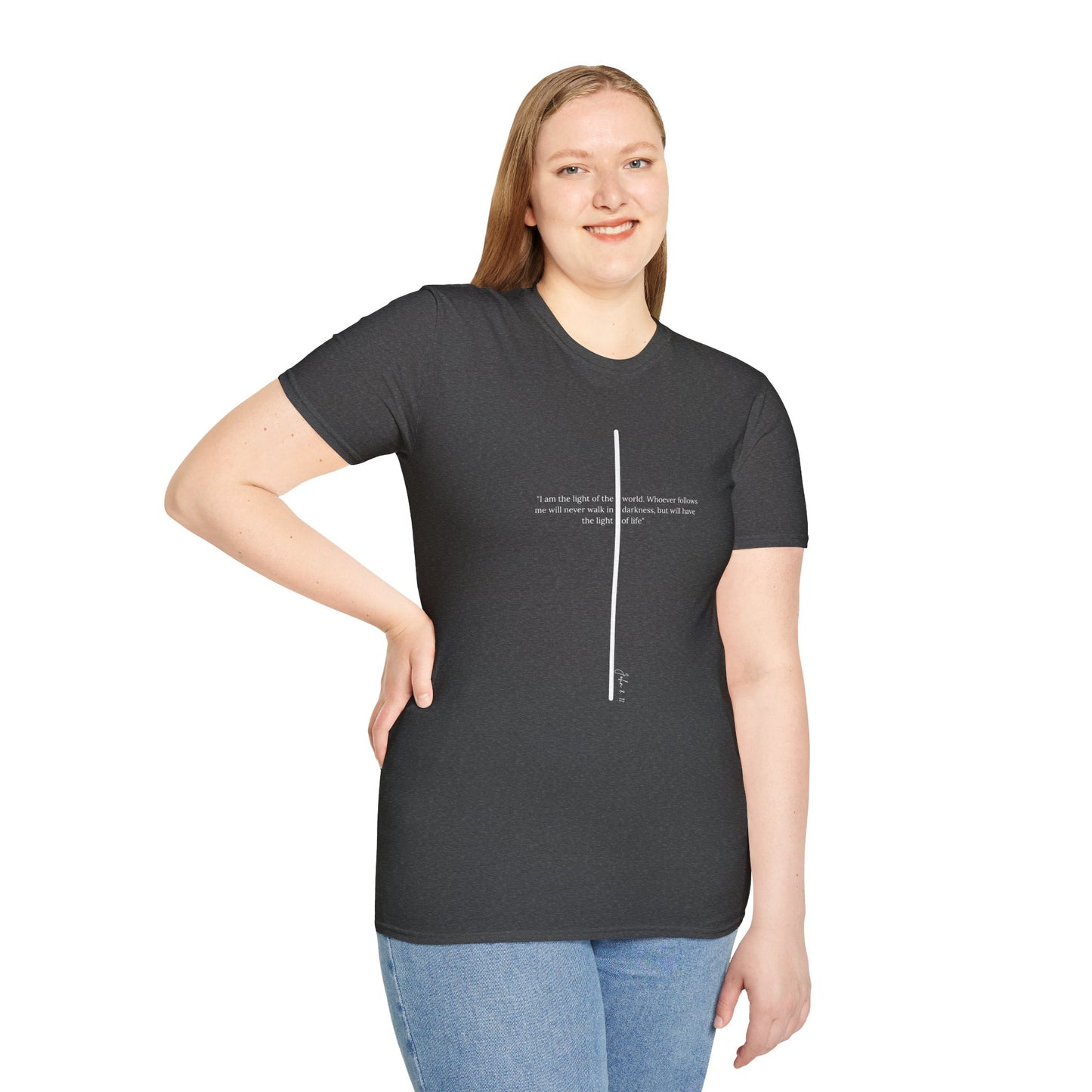 Light of The World Cross T shirt (John 8:12)