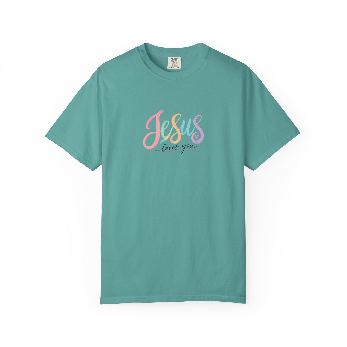 Jesus Loves You Pastel Rainbow T-Shirt