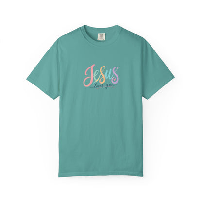 Jesus Loves You Pastel Rainbow T-Shirt