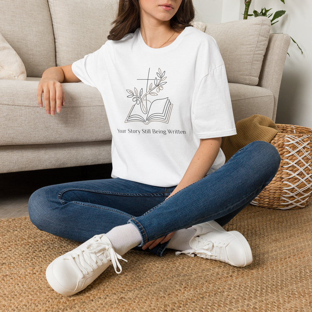 Your Story Still Being Written Inspirational Bible and Flowers T-Shirt