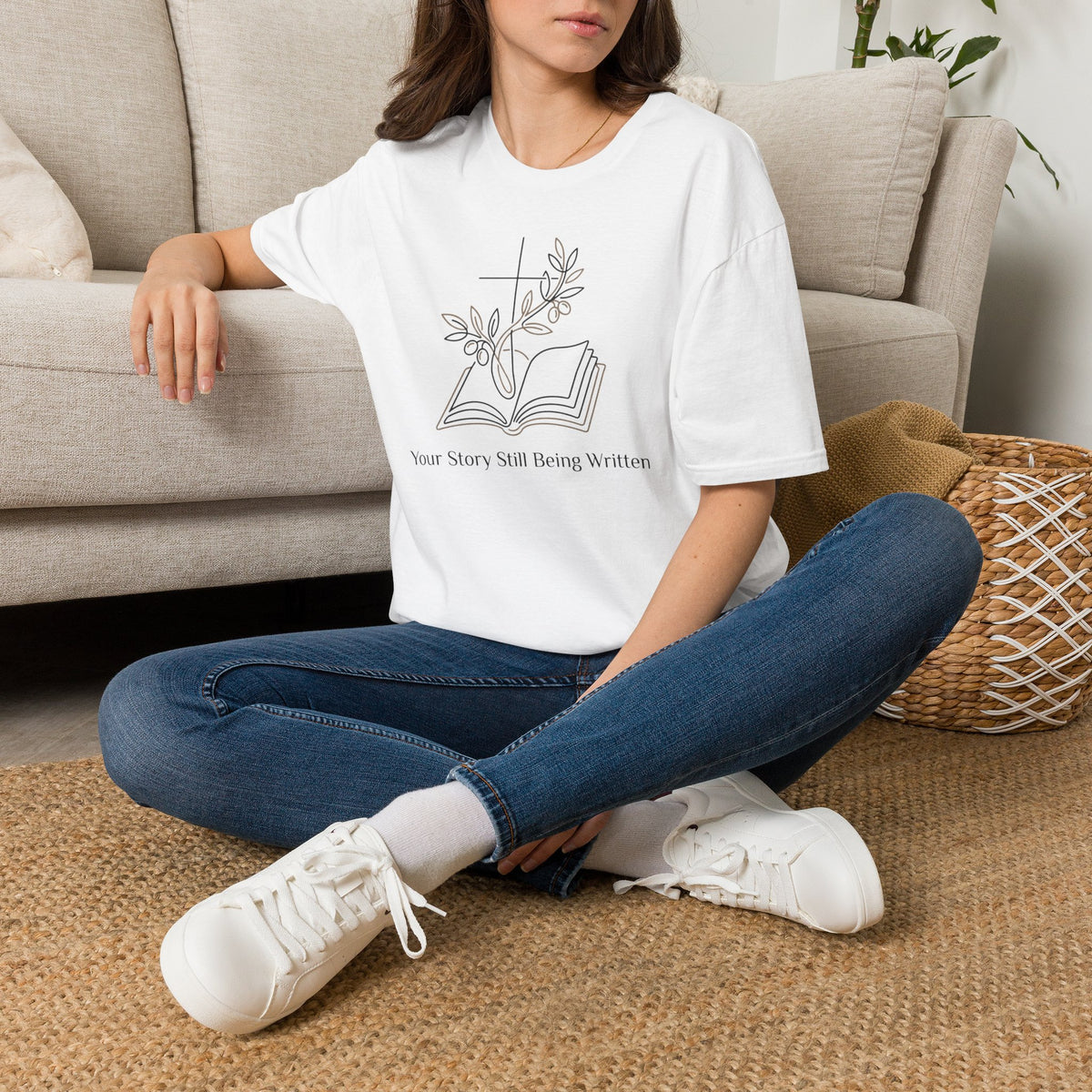 Your Story Still Being Written Inspirational Bible and Flowers T-Shirt