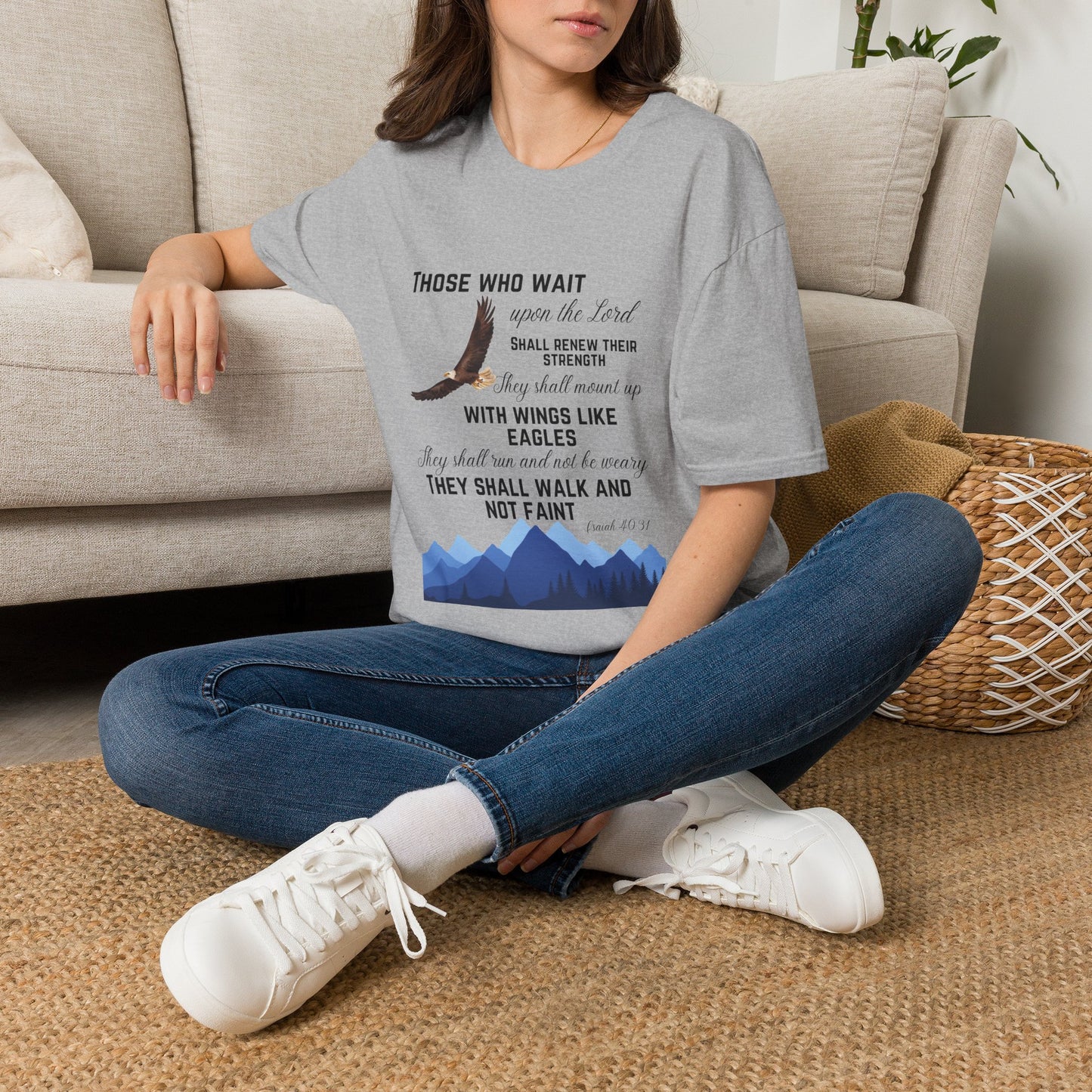 Those Who Wait Upon the Lord T-Shirt — Isaiah Eagles Faith Tee