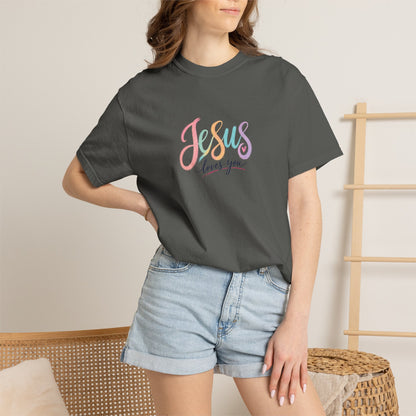 Jesus Loves You Pastel Rainbow T-Shirt