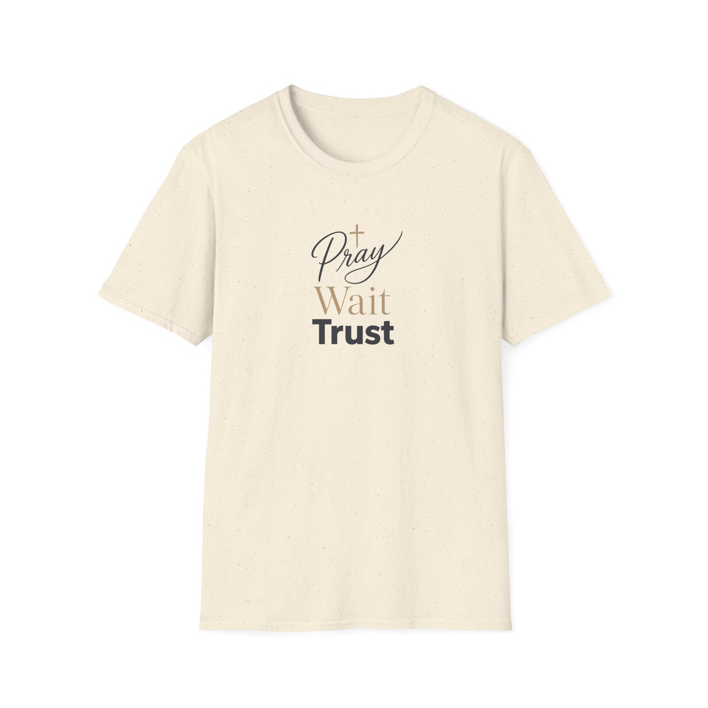 Pray Wait Trust T‑Shirt — Inspirational Christian Faith Tee