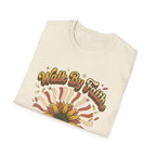 Walk by Faith Christian Sunflower Graphic T-Shirt