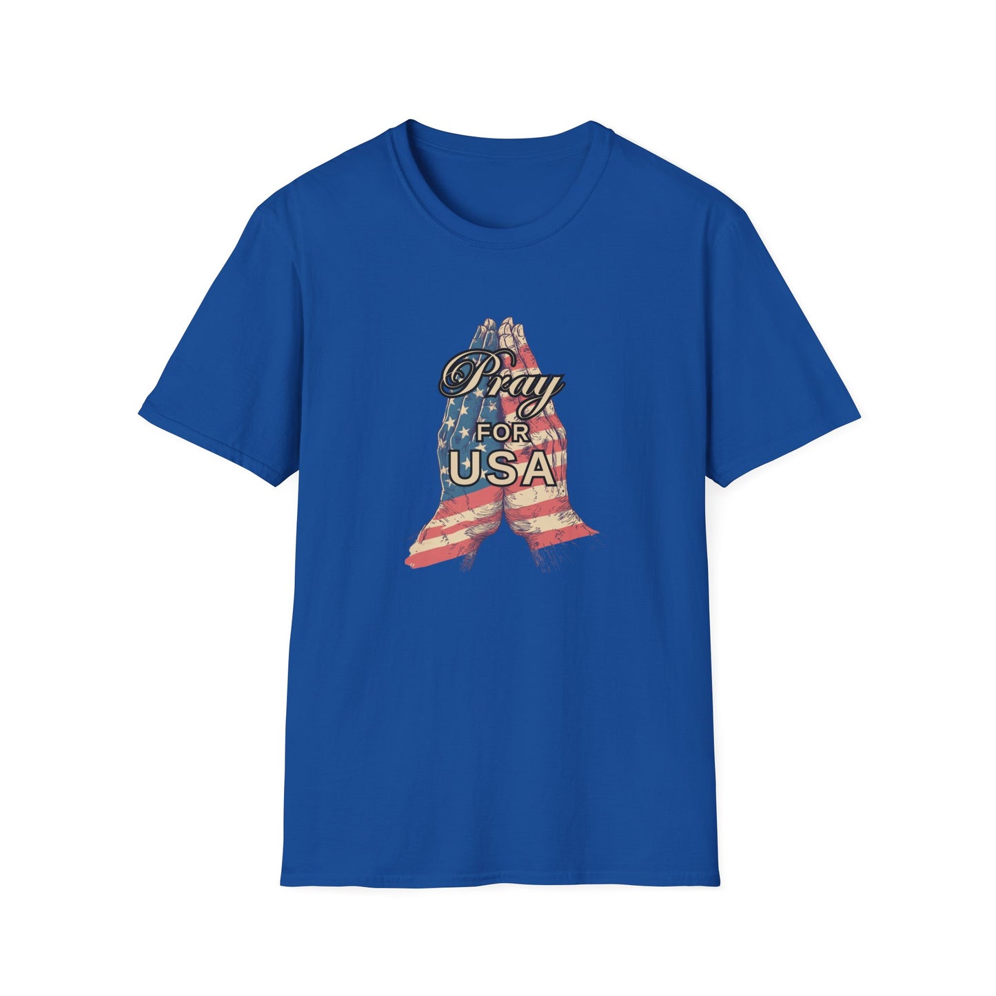 Pray for USA T-Shirt — Patriotic Praying Hands Tee
