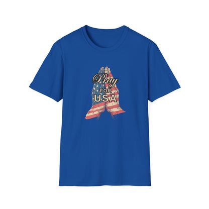 Pray for USA T-Shirt — Patriotic Praying Hands Tee