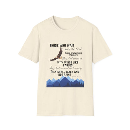 Those Who Wait Upon the Lord T-Shirt — Isaiah Eagles Faith Tee