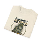 Proudly Retired My Back Hurts T-Shirt - Funny Veteran Retirement Gift T Shirt