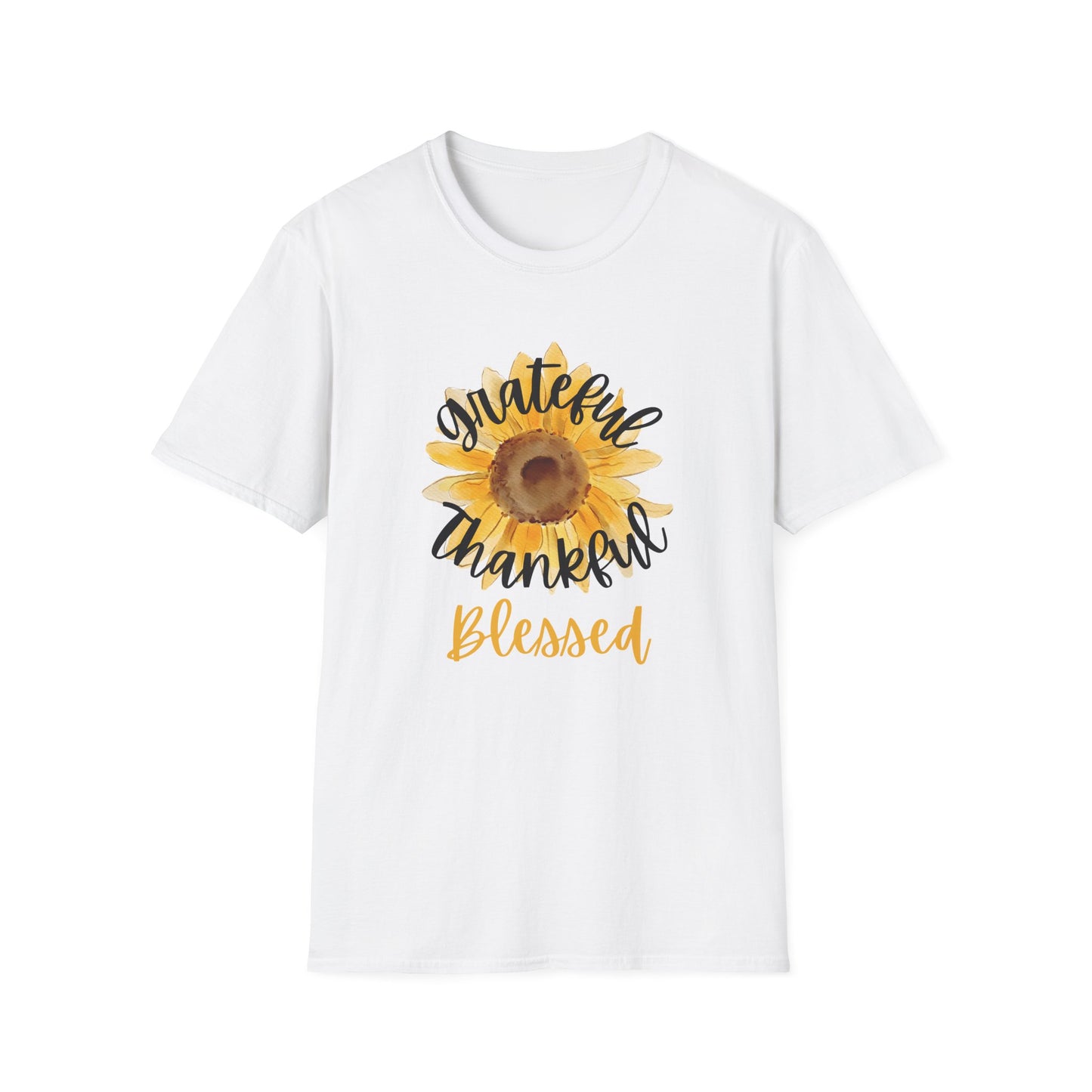 Grateful Thankful Blessed Sunflower T-Shirt