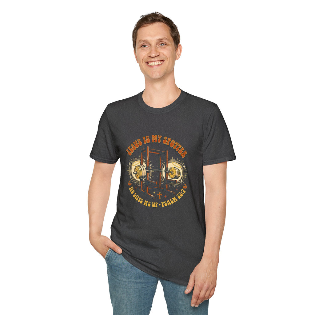 Jesus Is My Spotter Weight Lifting T Shirt