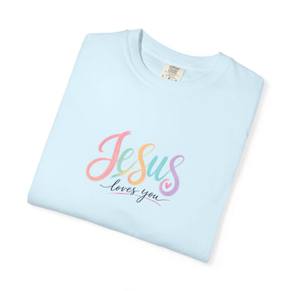 Jesus Loves You Pastel Rainbow T-Shirt