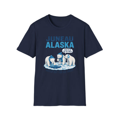 Juneau Alaska Polar Bears T-Shirt — ‘Watch Out for Ice Holes!’ Travel Souvenir Tee