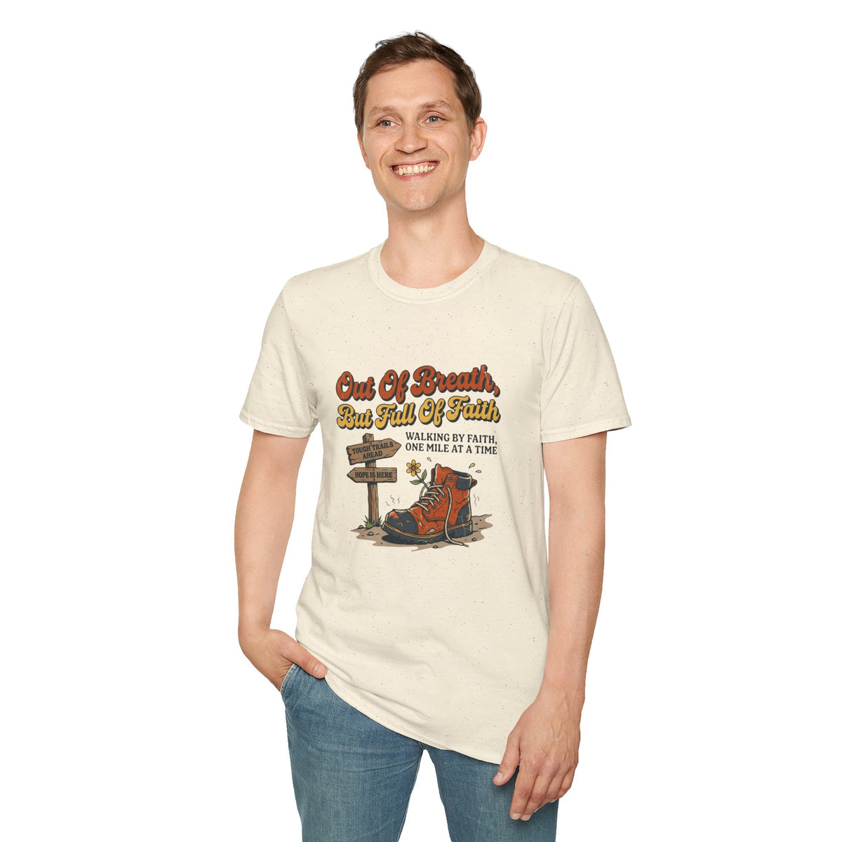 Out of Breath But Full of Faith Walking/ Hiking T Shirt