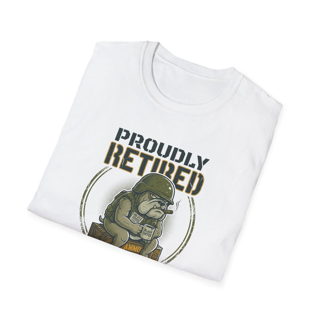 Proudly Retired My Back Hurts T-Shirt - Funny Veteran Retirement Gift T Shirt