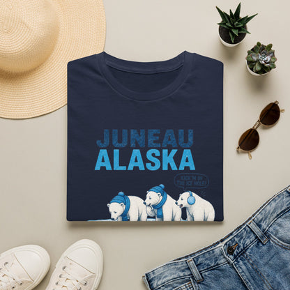Juneau Alaska Polar Bears T-Shirt — 'Watch Out For Ice Holes' Cute Arctic Souvenir