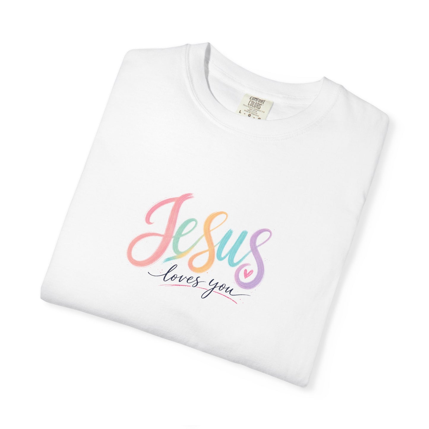 Jesus Loves You Pastel Rainbow T-Shirt