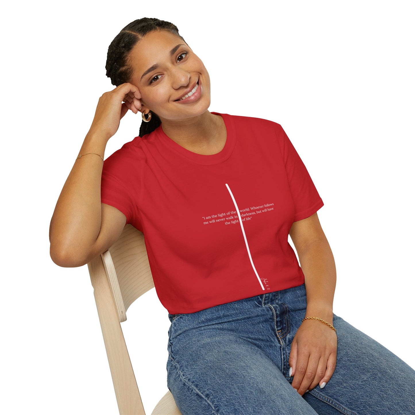 Light of The World Cross T shirt (John 8:12)