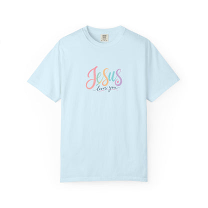 Jesus Loves You Pastel Rainbow T-Shirt