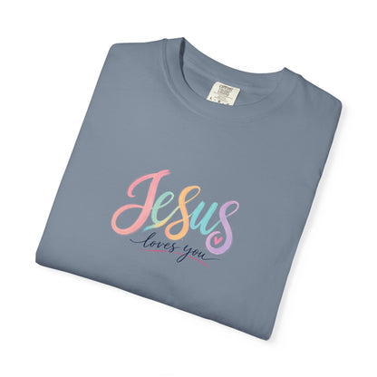 Jesus Loves You Pastel Rainbow T-Shirt