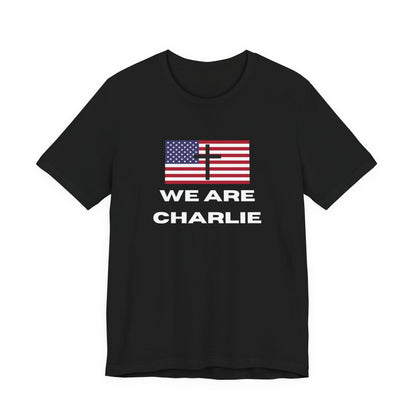 Christian American Flag Tee, Faith T-Shirt, Patriotic Shirt, Religious Gift, Charlie Kirk Memorial Shirt, Unisex Casual Top
