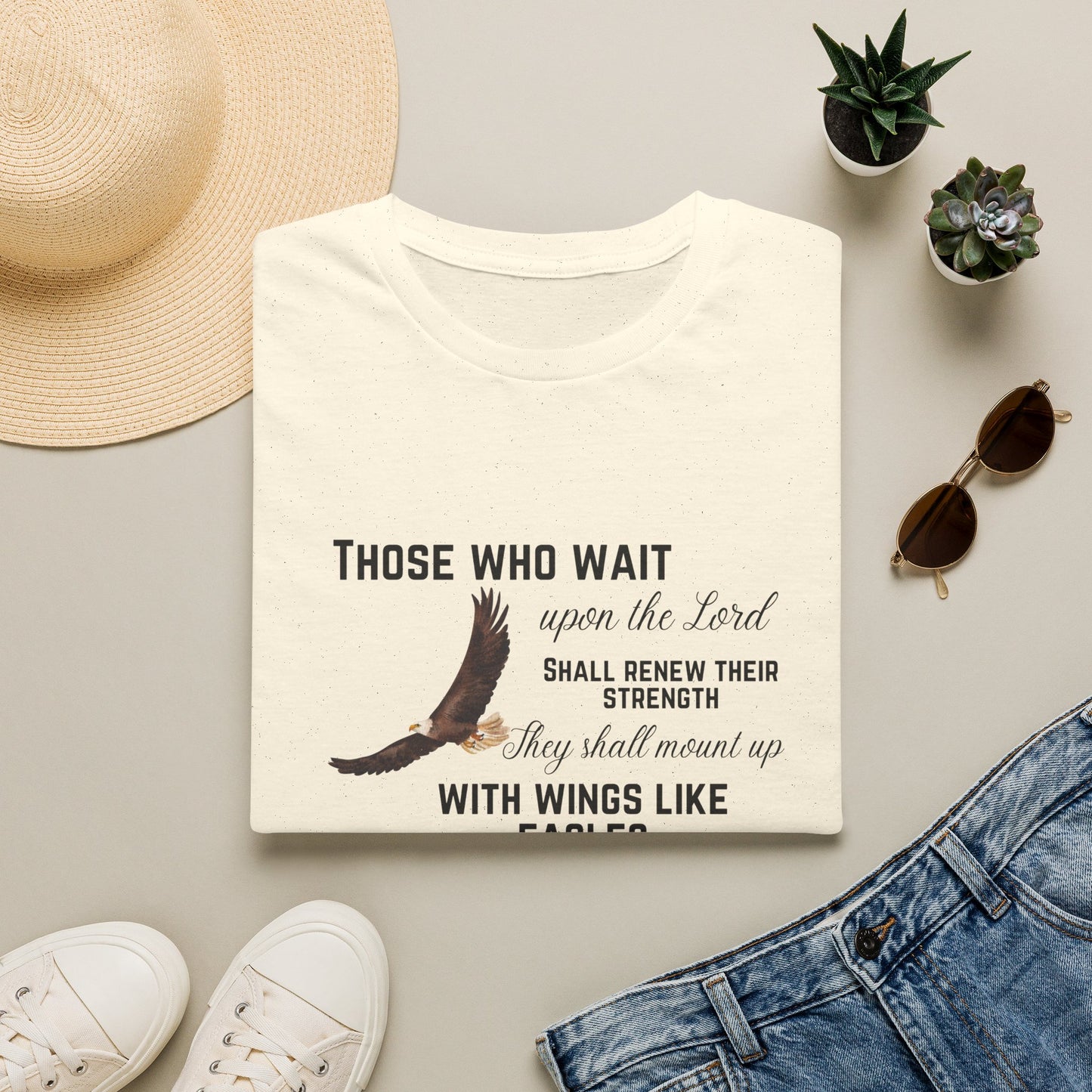 Those Who Wait Upon the Lord T-Shirt — Isaiah Eagles Faith Tee