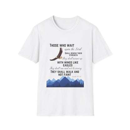 Those Who Wait Upon the Lord T-Shirt — Isaiah Eagles Faith Tee