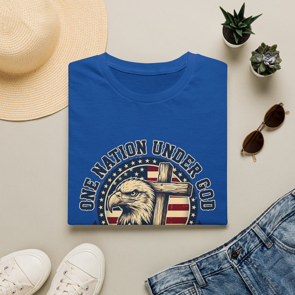 One Nation Under God Eagle American Flag T Shirt