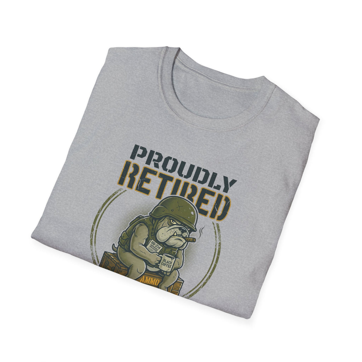 Proudly Retired My Back Hurts T-Shirt - Funny Veteran Retirement Gift T Shirt