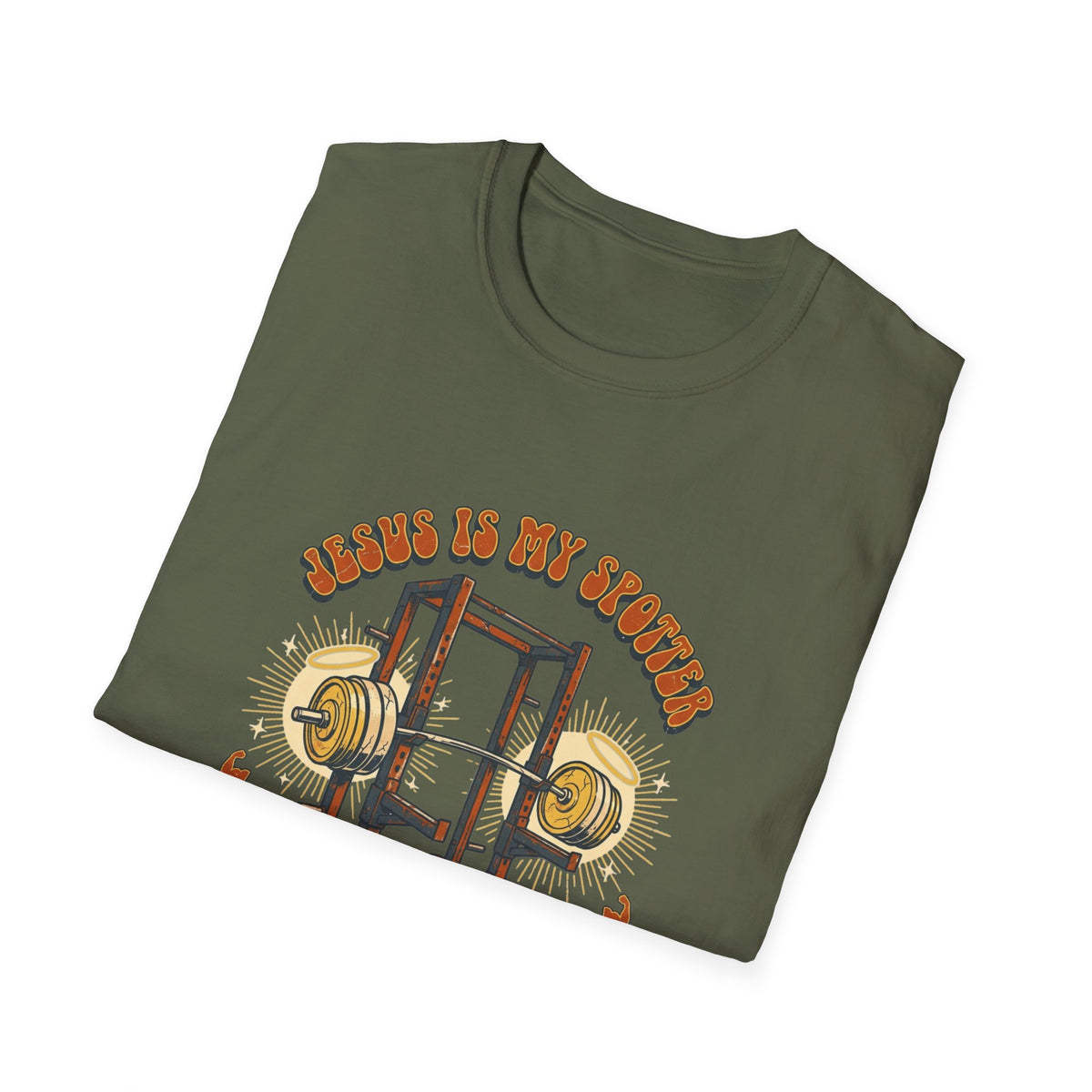 Jesus Is My Spotter Weight Lifting T Shirt