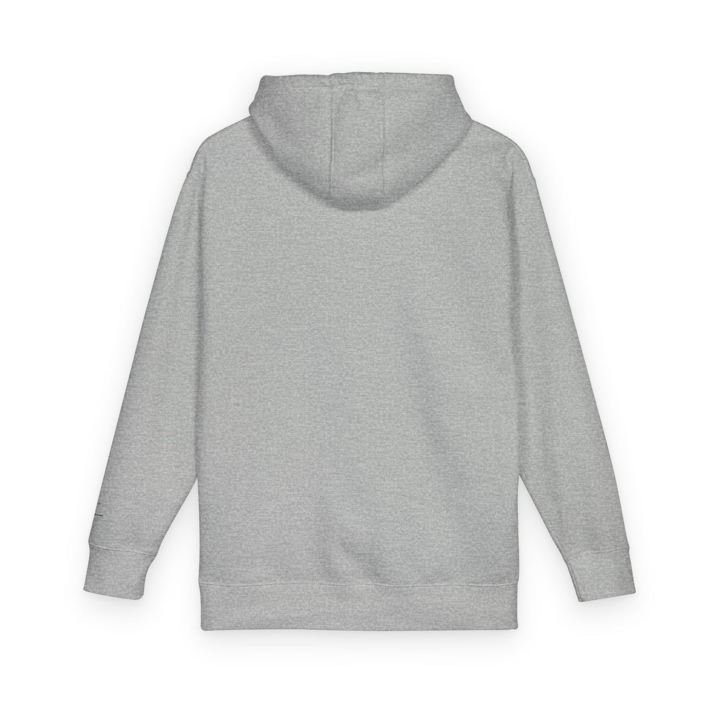 Minimal Cross Hoodie — Small Chest & Sleeve Faith Graphic
