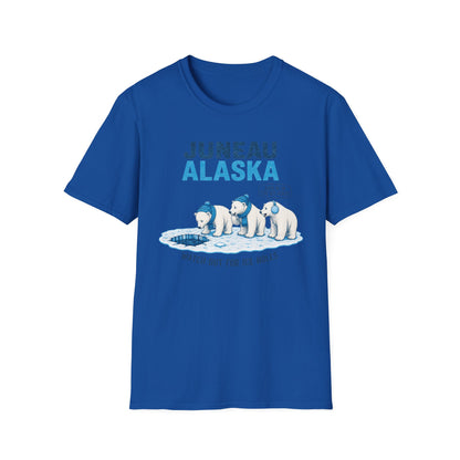 Juneau Alaska Polar Bears T-Shirt — 'Watch Out For Ice Holes' Cute Arctic Souvenir