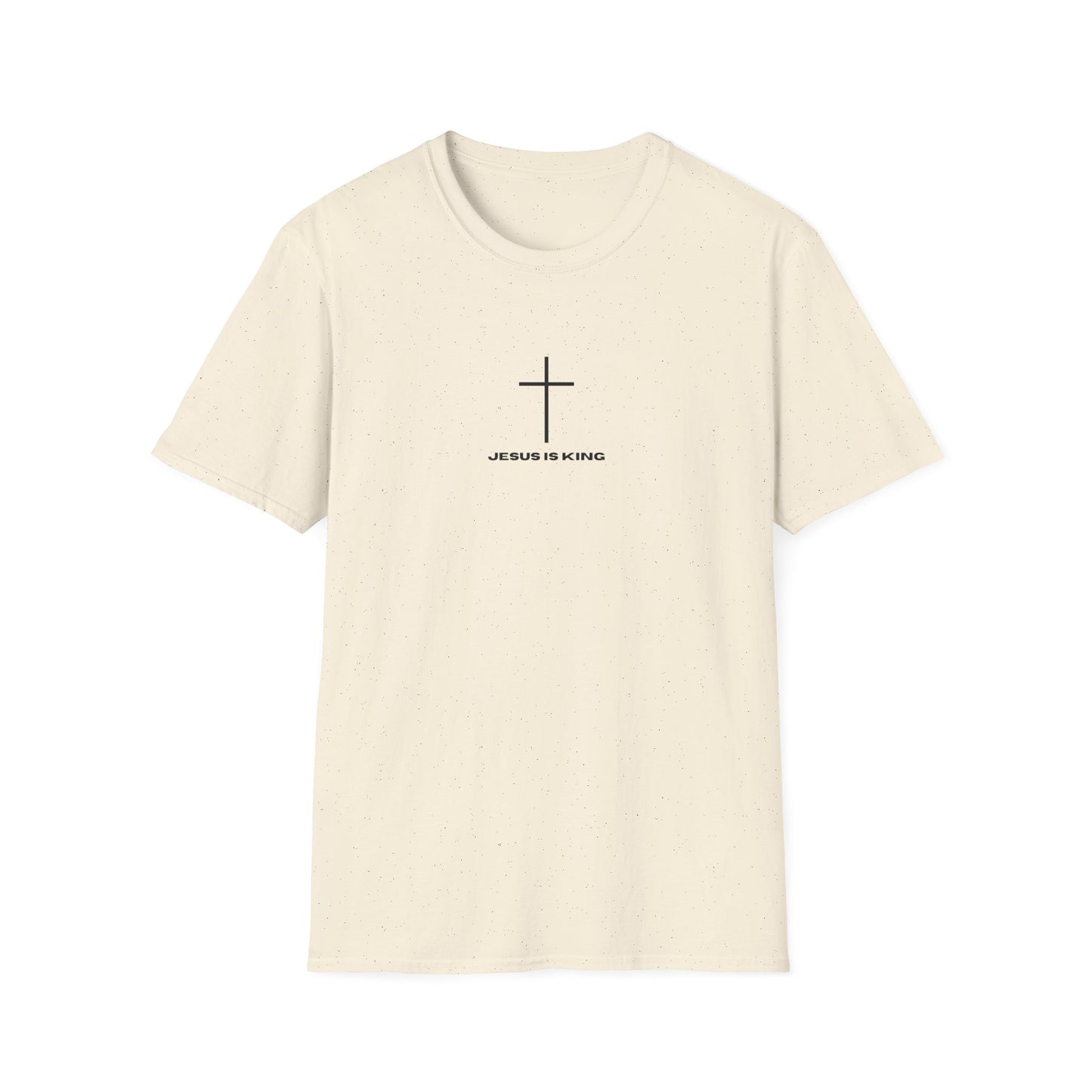 Minimal Cross “JESUS IS KING” Christian Faith Tee