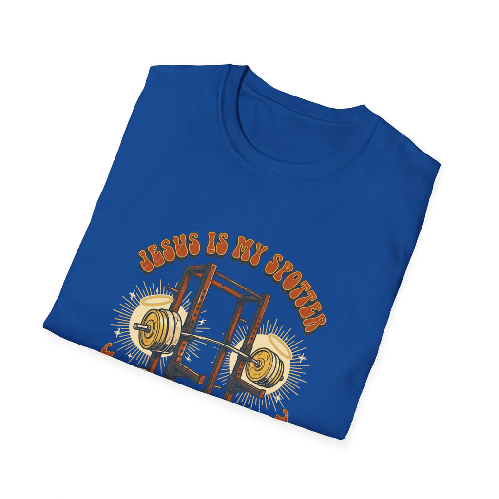 Jesus Is My Spotter Weight Lifting T Shirt
