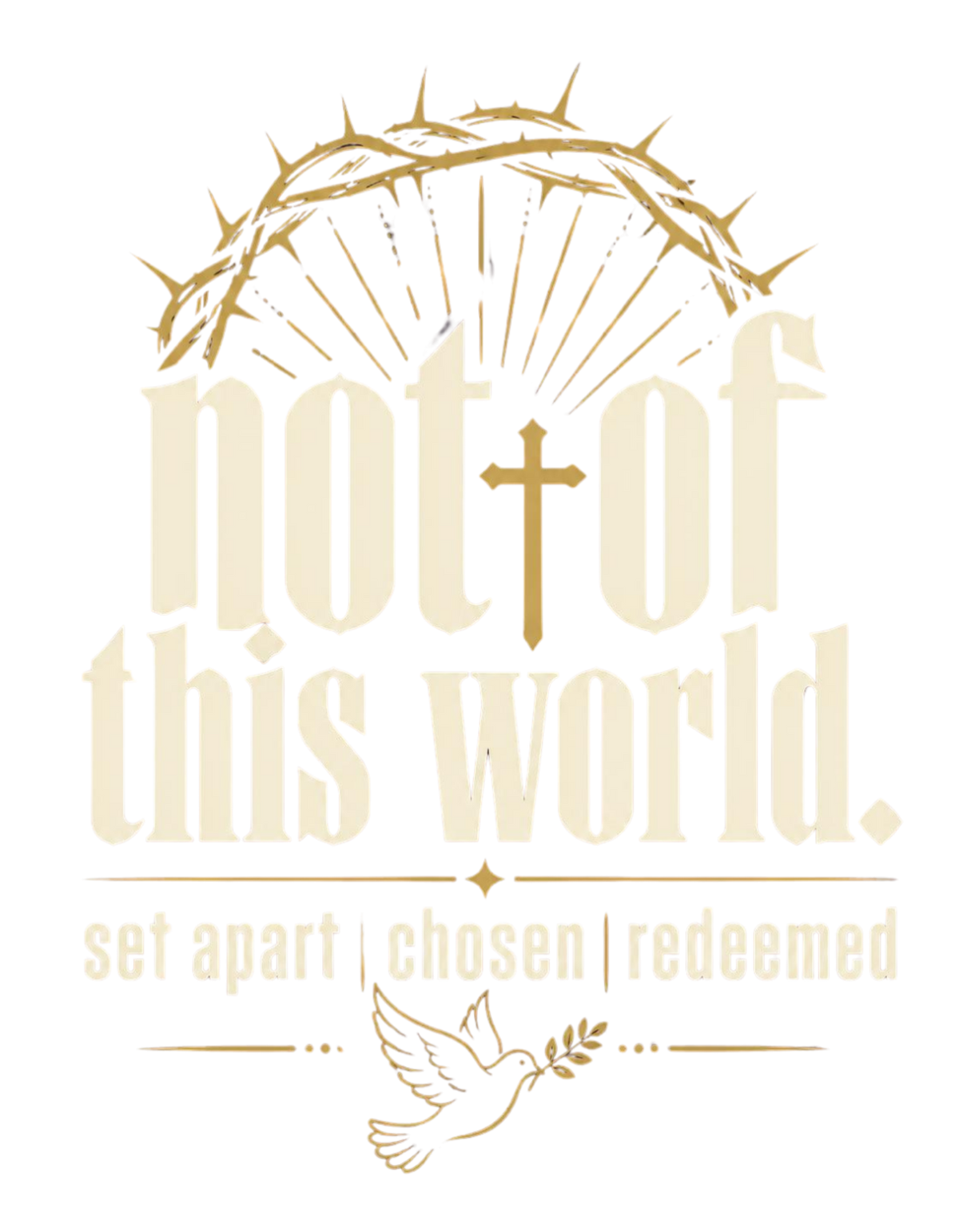 Not of This World T-Shirt — Faith Christian Tee (Set Apart • Chosen • Redeemed)