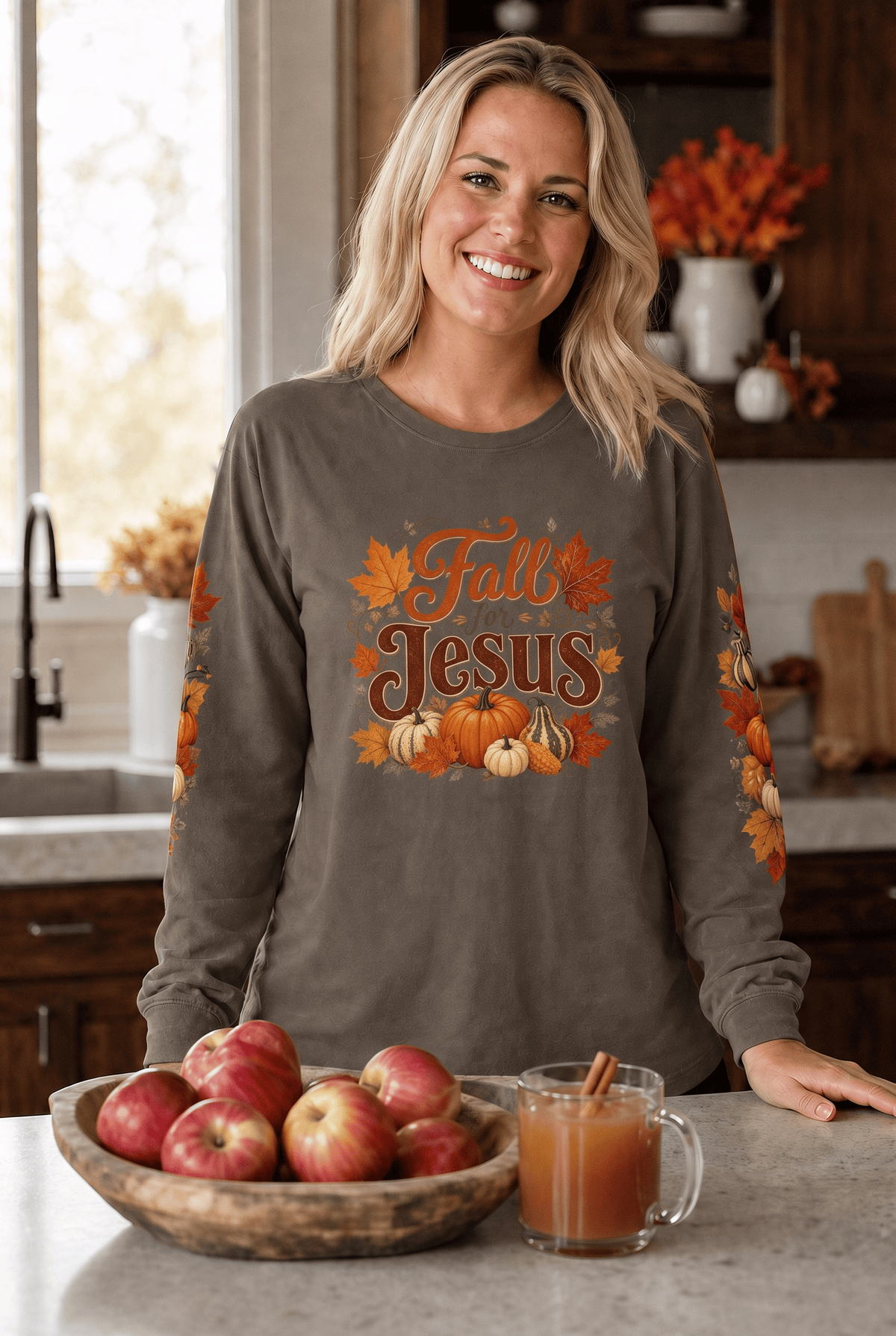 Fall for Jesus Long Sleeve Shirt