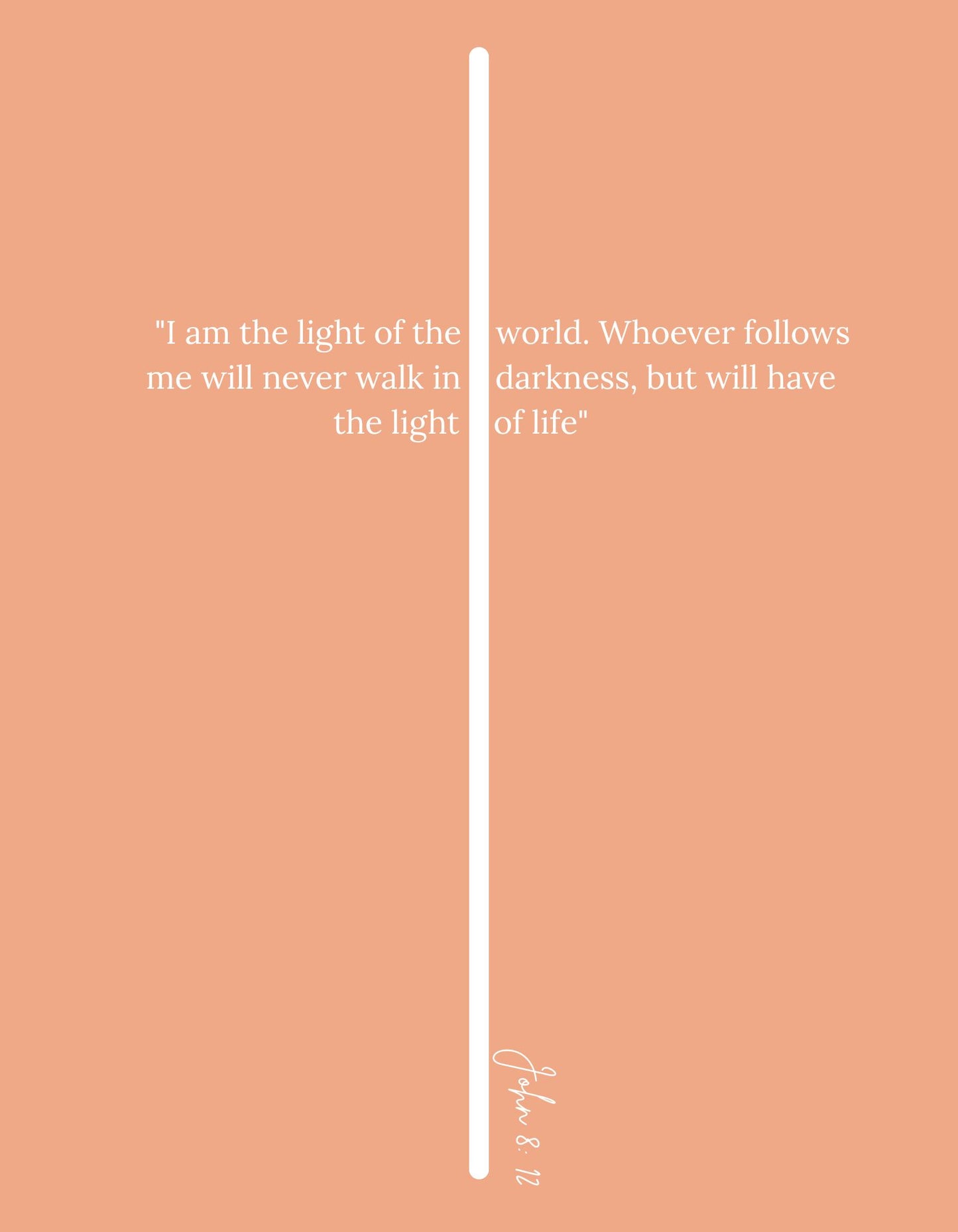 Light of The World Cross T shirt (John 8:12)