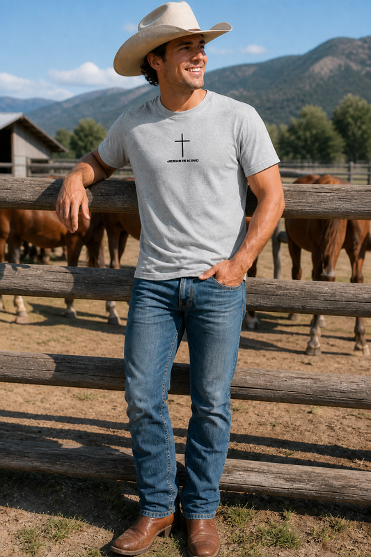 “JESUS IS KING” Christian Faith Tee