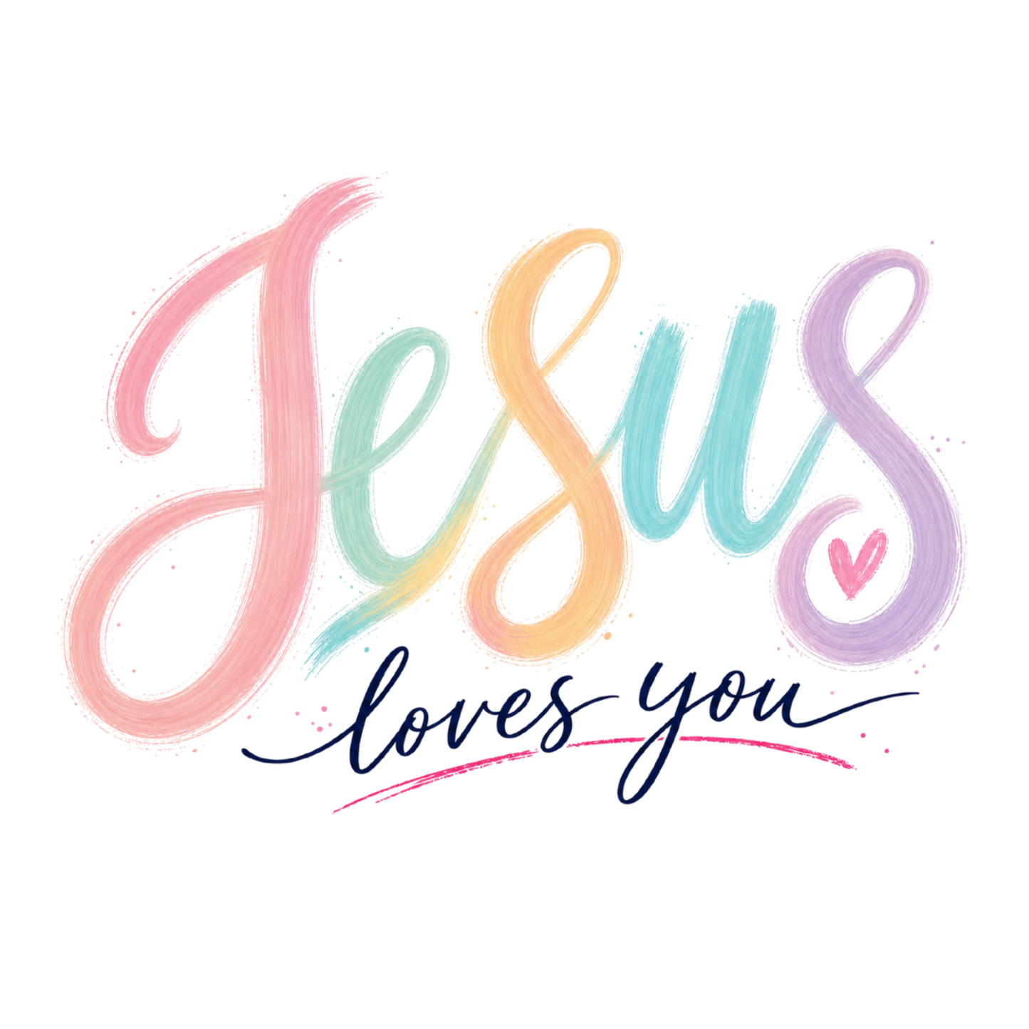 Jesus Loves You Pastel Rainbow T-Shirt