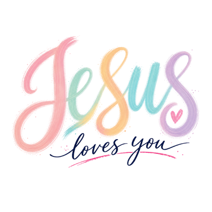 Jesus Loves You Pastel Rainbow T-Shirt