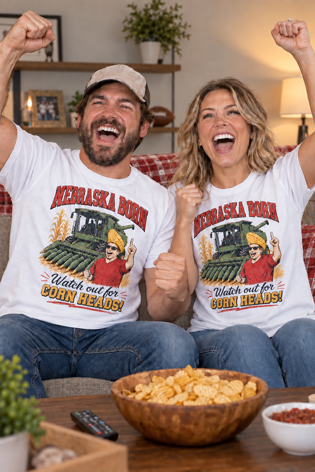 Unisex Nebraska Born--Watch Out For Corn Heads!  T Shirt