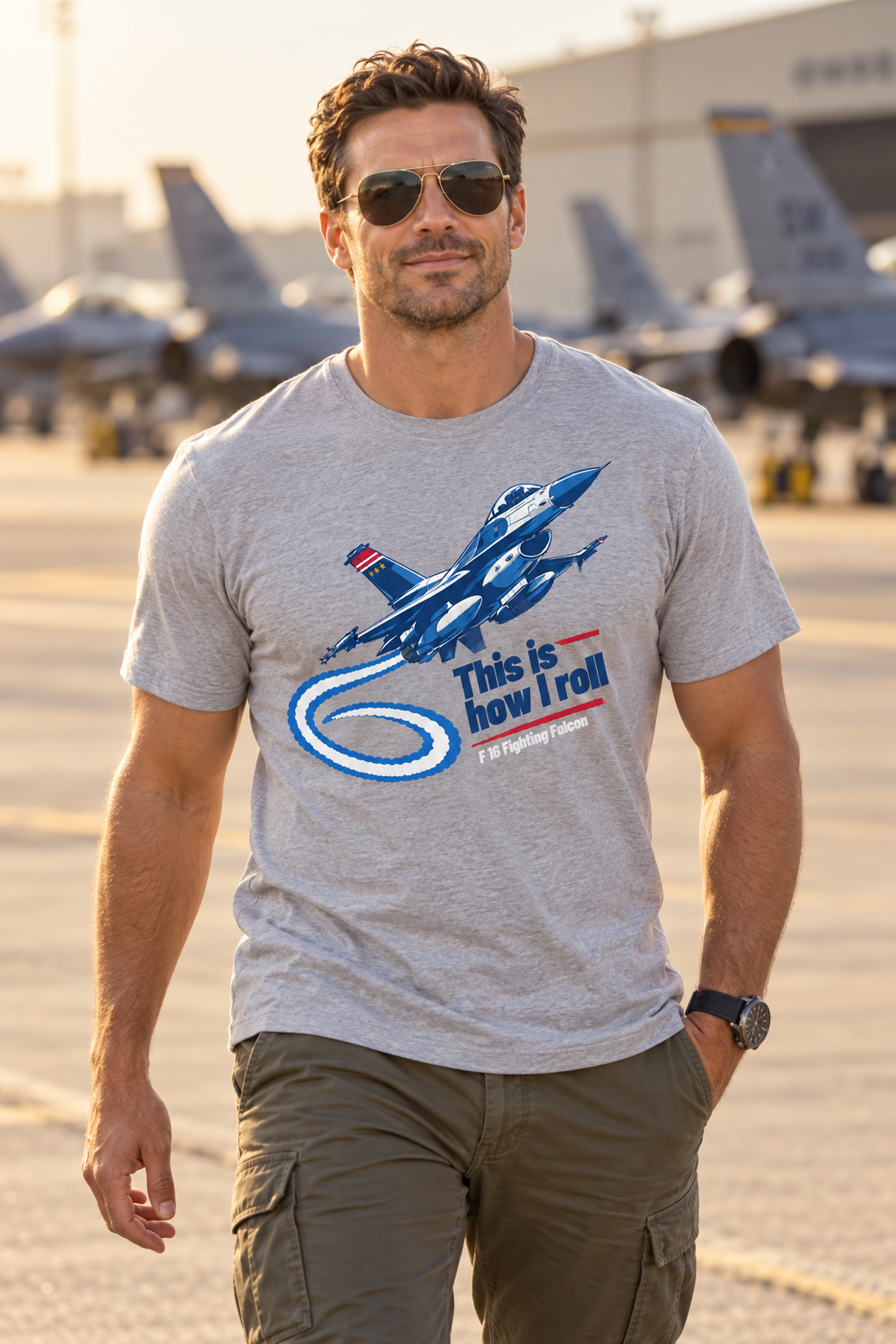 This Is How I Roll F-16 Fighting Falcon T Shirt