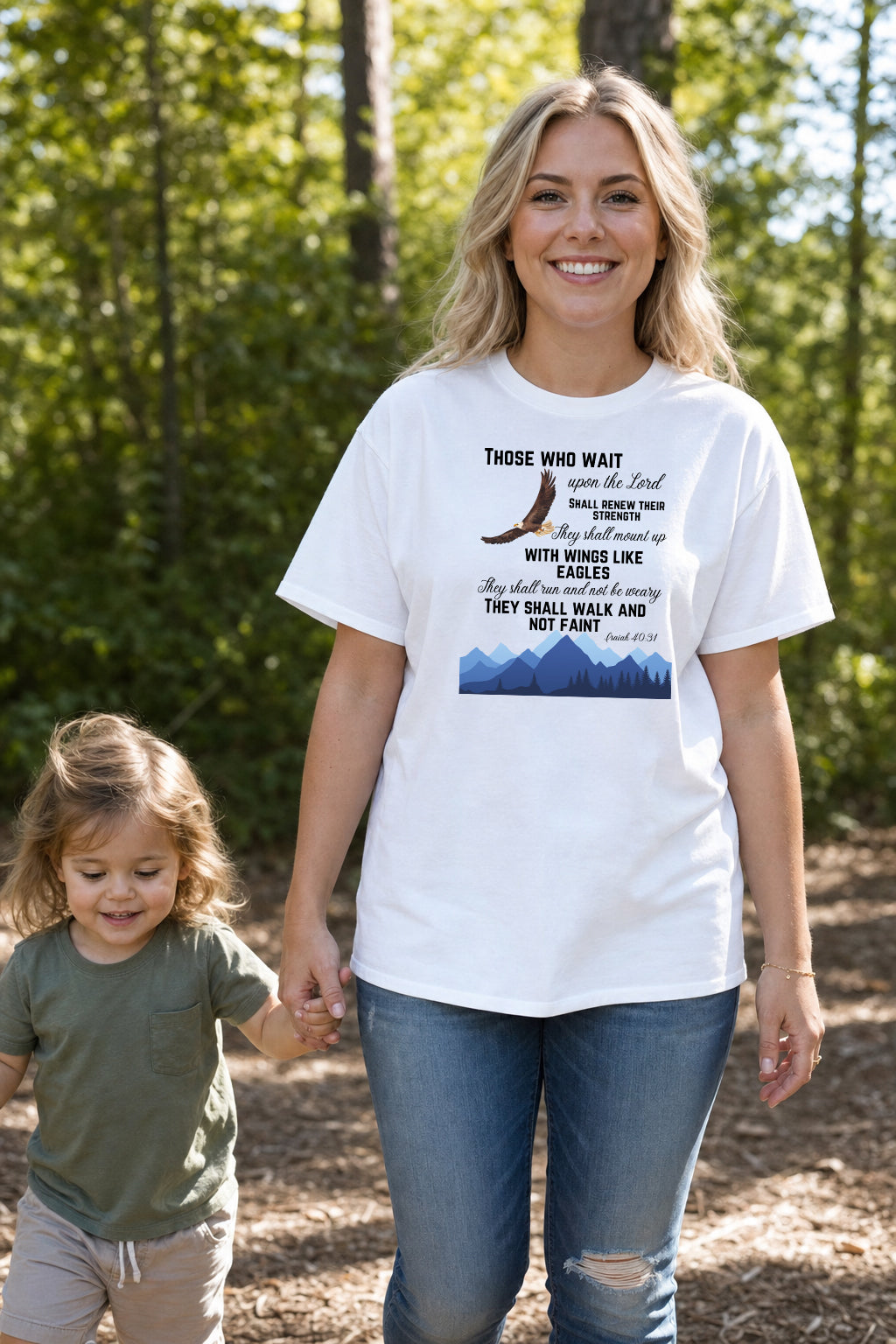 Those Who Wait Upon the Lord T-Shirt — Isaiah Eagles Faith Tee