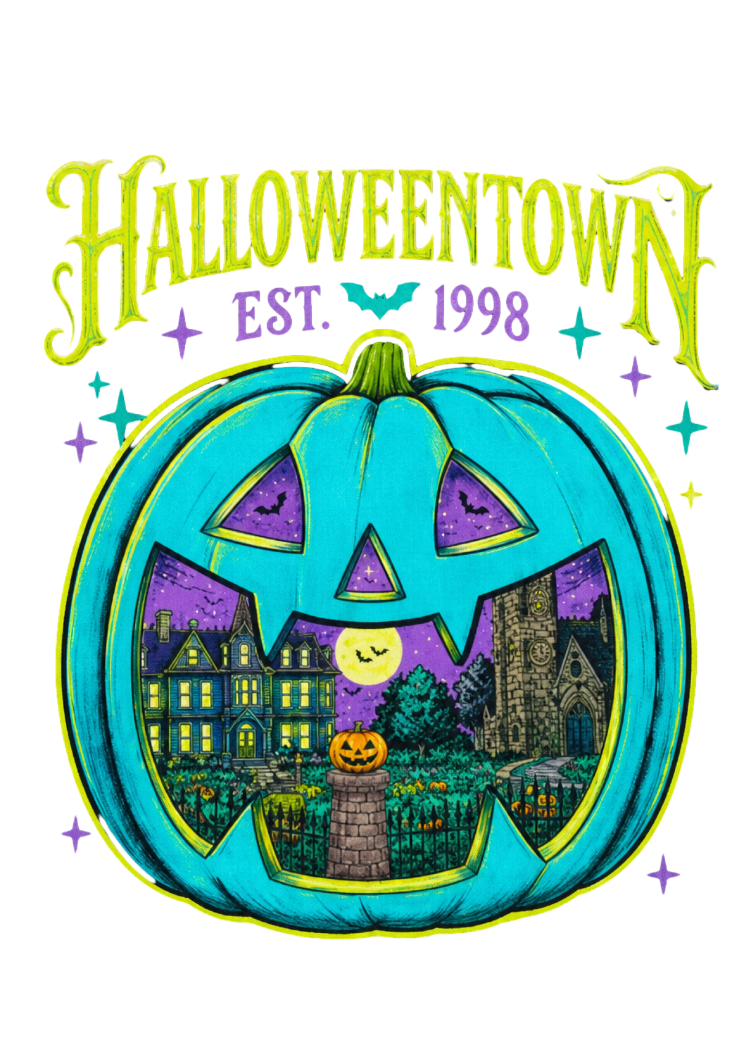 Halloweentown Pumpkin Tee — Retro Halloween Graphic T-Shirt
