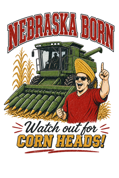 Unisex Nebraska Born--Watch Out For Corn Heads!  T Shirt